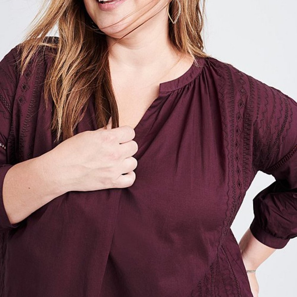 Ryllace Port Organic Cotton Embroidered Top - Picture 2 of 8